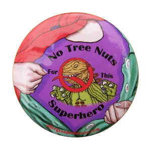 Tree Nut Allergy Superhero Girl Button