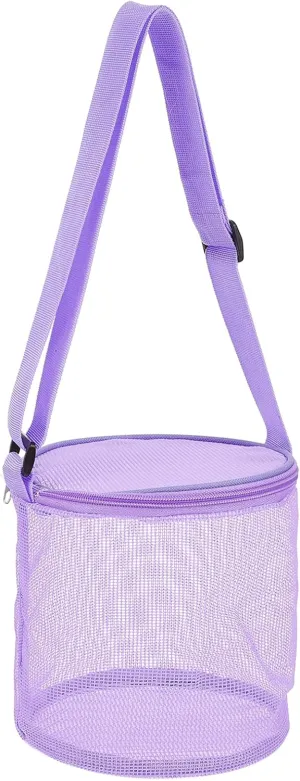 Tulle Shell Bag Beach Toys Storage Mesh Travel Tote Compact Easy to Fold Stylish and Beautiful