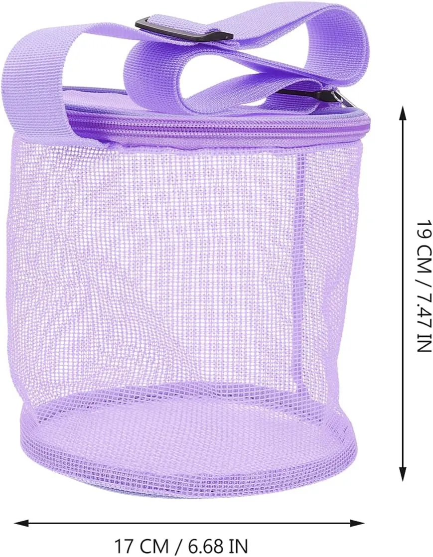 Tulle Shell Bag Beach Toys Storage Mesh Travel Tote Compact Easy to Fold Stylish and Beautiful