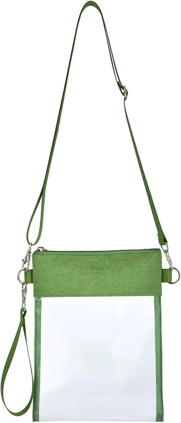 USPECLARE Clear Crossbody Purse Bag Stadium Approved Clear Tote Bag for Work Concert Sports