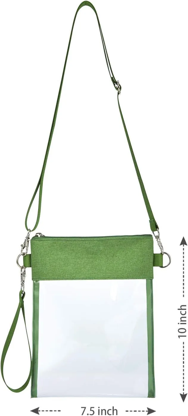 USPECLARE Clear Crossbody Purse Bag Stadium Approved Clear Tote Bag for Work Concert Sports