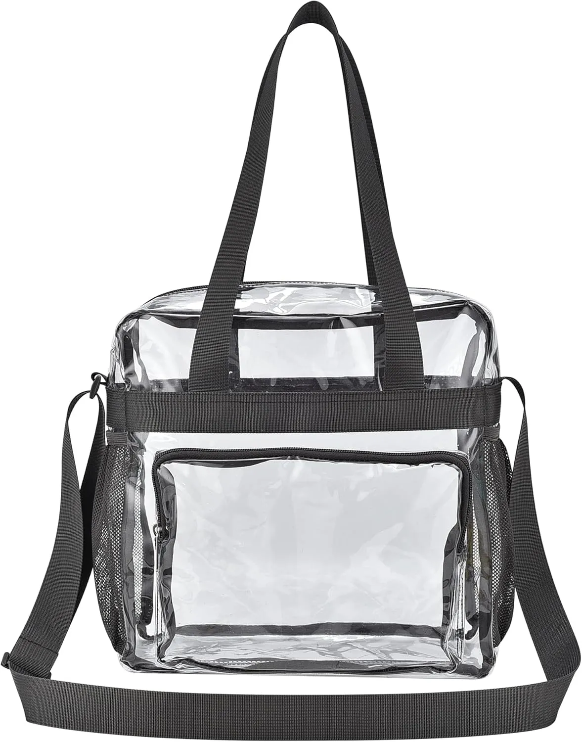 USPECLARE Clear Tote Stadium Approved, Security Travel & Gym Clear Bag for Work Sports Games Concerts