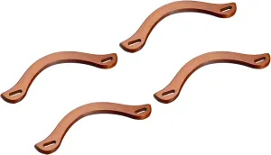 uxcell Wooden Purse Handles, 4Pcs 7.28" Handbags Purse Handles Replacement for Handmade Bags Handbags Purse Making, Coffee