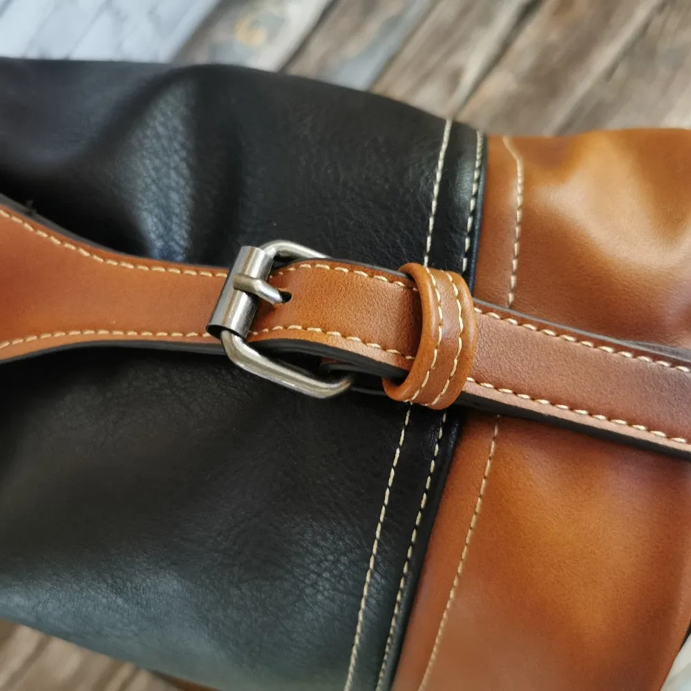 Vintage Handbag New 2020 Leather Bags for Women Lady's Travel Totes Hand Bag Large Capacity Shoulder Designer Bolsa Femini