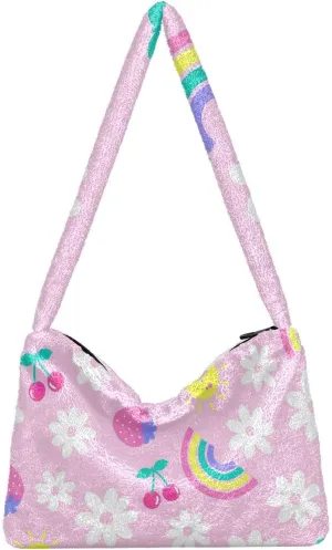 Vintage Plant Rose Dragonfly Wind Shoulder Tote Bag, Soft Shoulder Bag, Shoulder Handbag Women