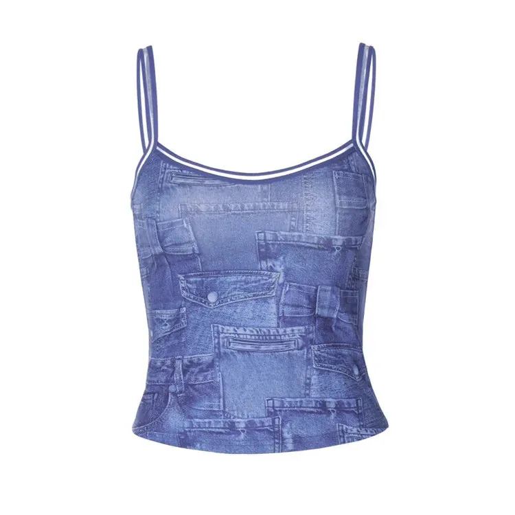Vintage Print Patchwork Bodycon Top