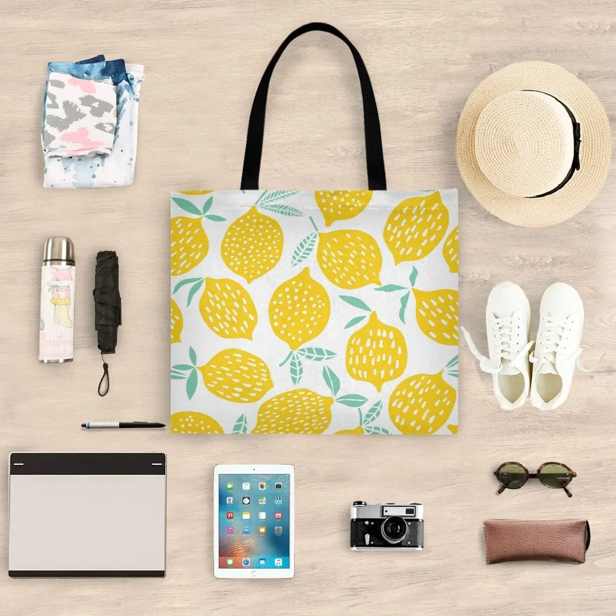 visesunny Large Tote Bag Shoulder Bag Shopping Casual Travel Bag Handbags for Women Lady Girl Teens Gym Beach Daily