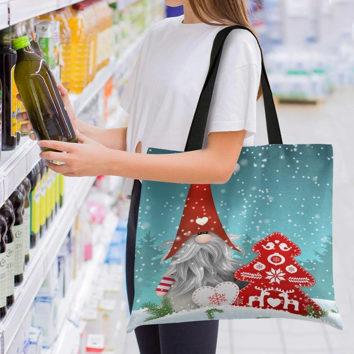 visesunny Large Tote Bag Shoulder Bag Shopping Casual Travel Bag Handbags for Women Lady Girl Teens Gym Beach Daily