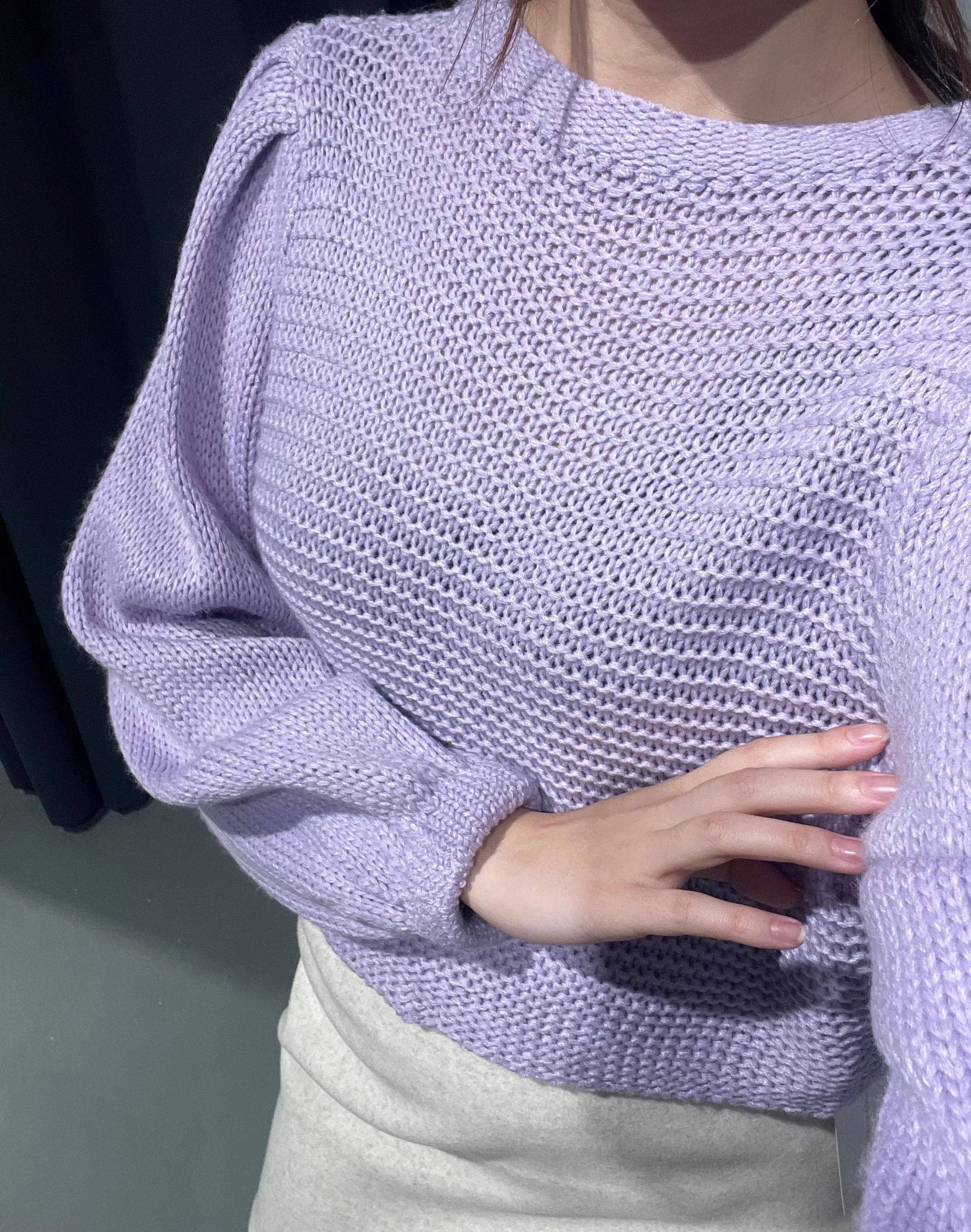 Waffle Puff Knit