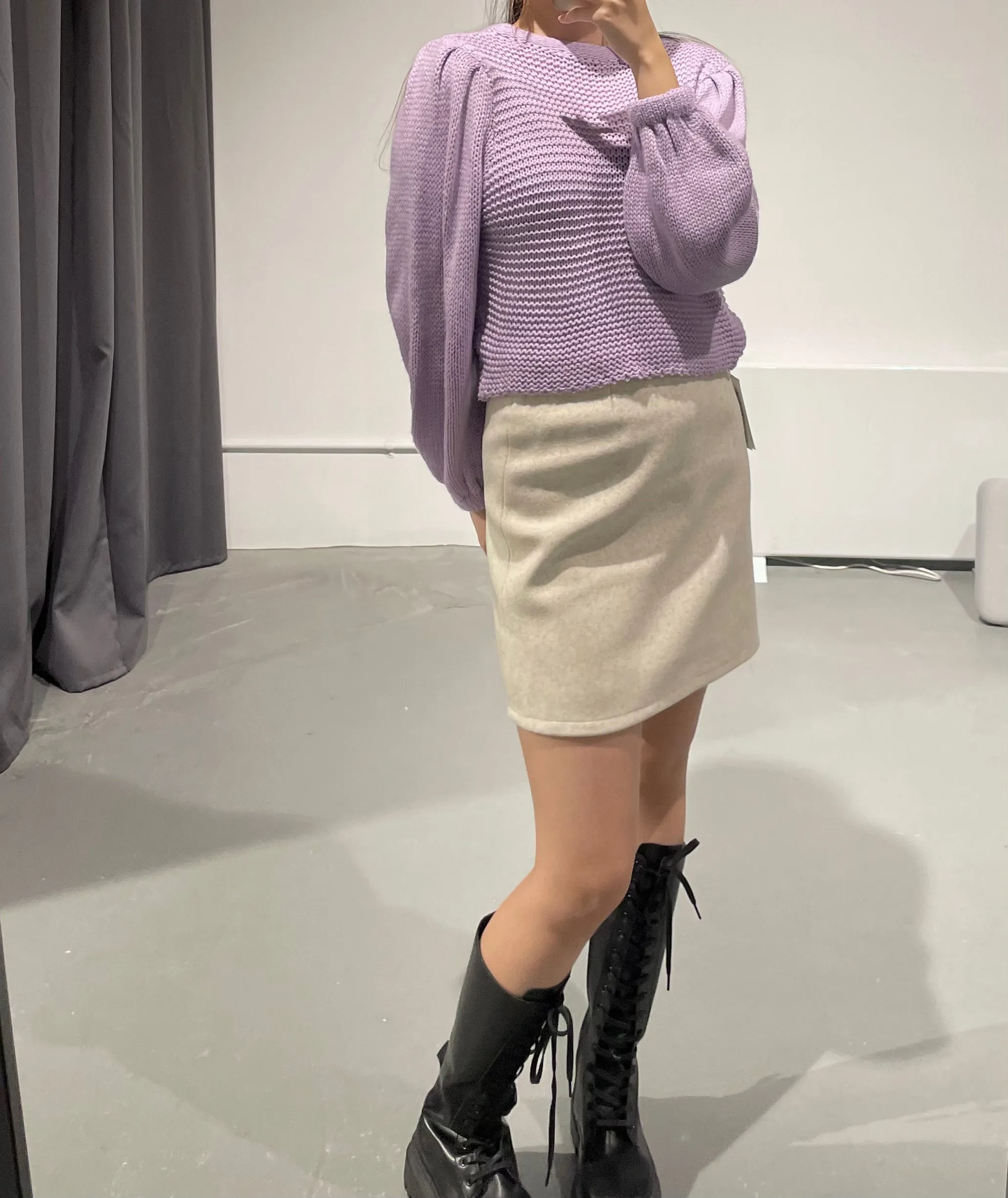 Waffle Puff Knit