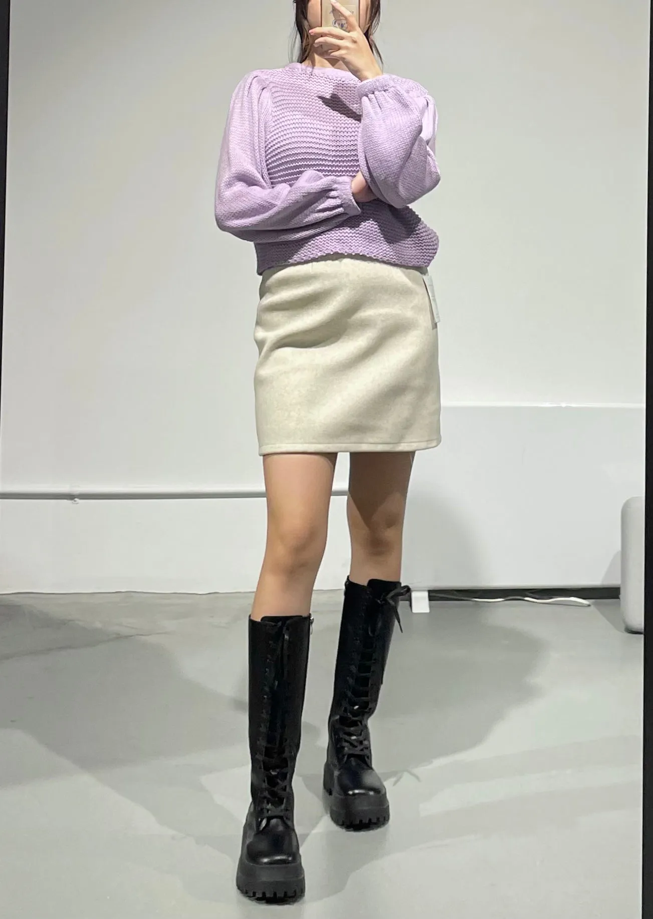 Waffle Puff Knit