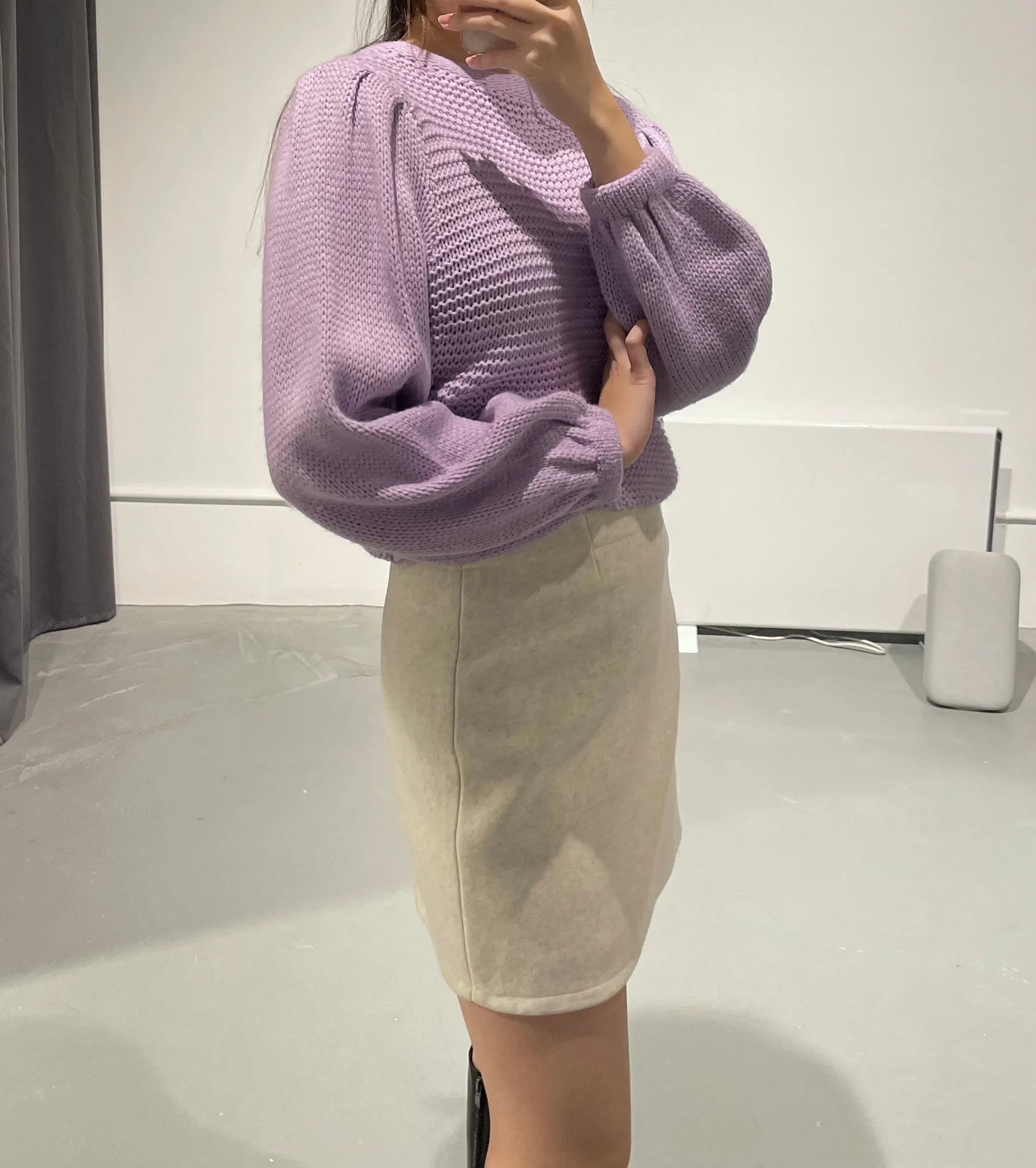 Waffle Puff Knit