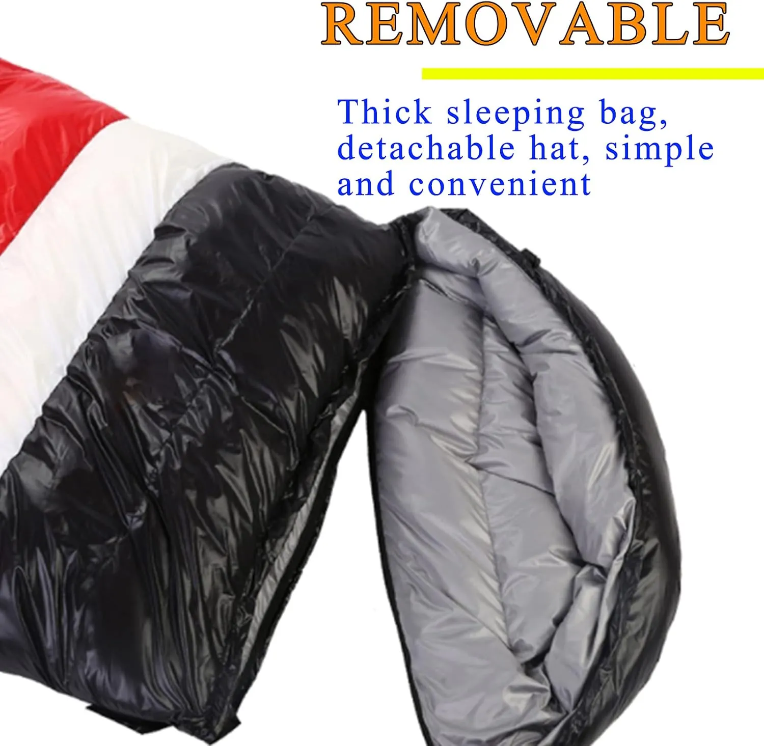 Warm Can Be Stitched Single Sleeping Bag Men and Women Sleeping Bag Outdoor Camping Ultra Light Adult Suitable for Hiking Soft,Black