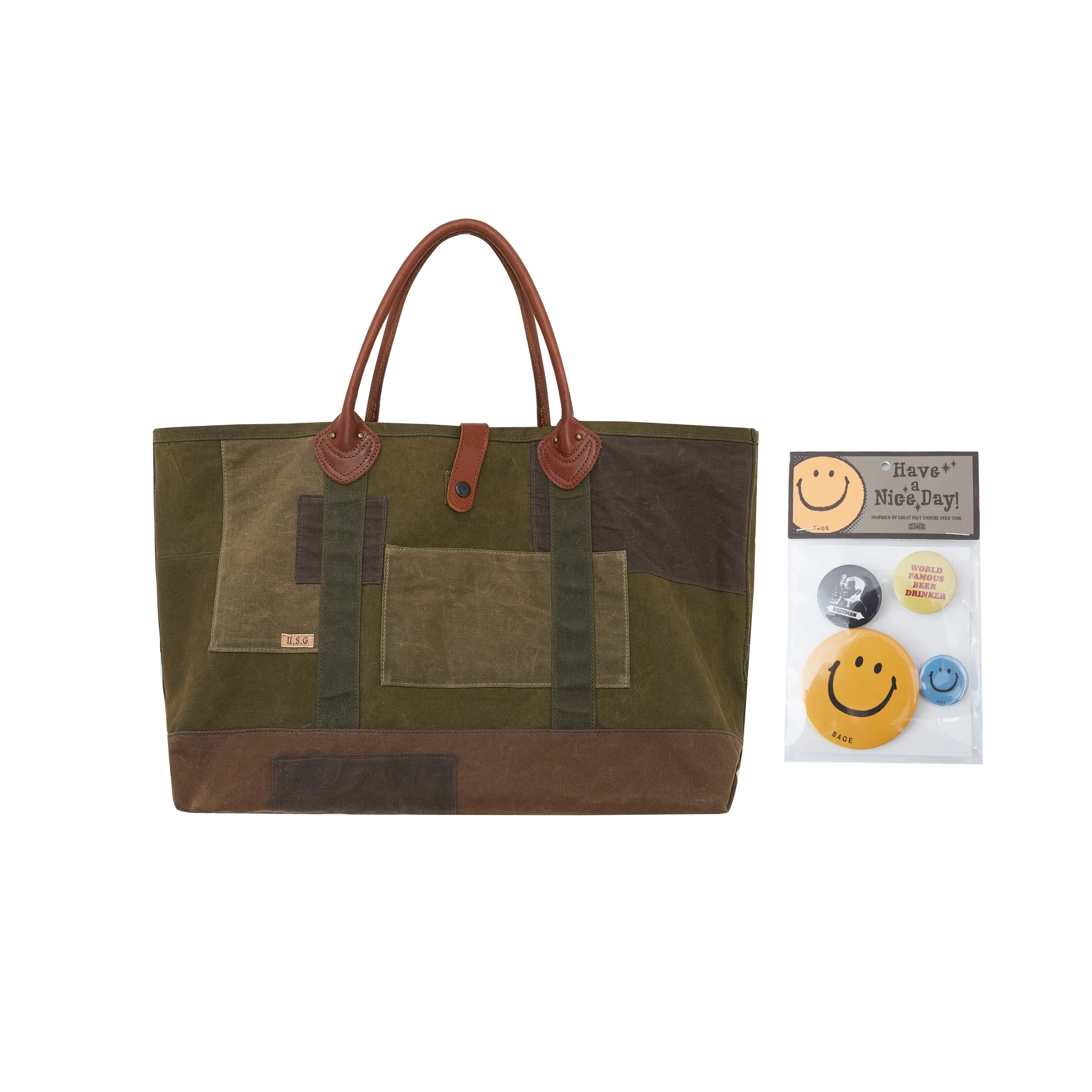 Waxed Patchwork Tote