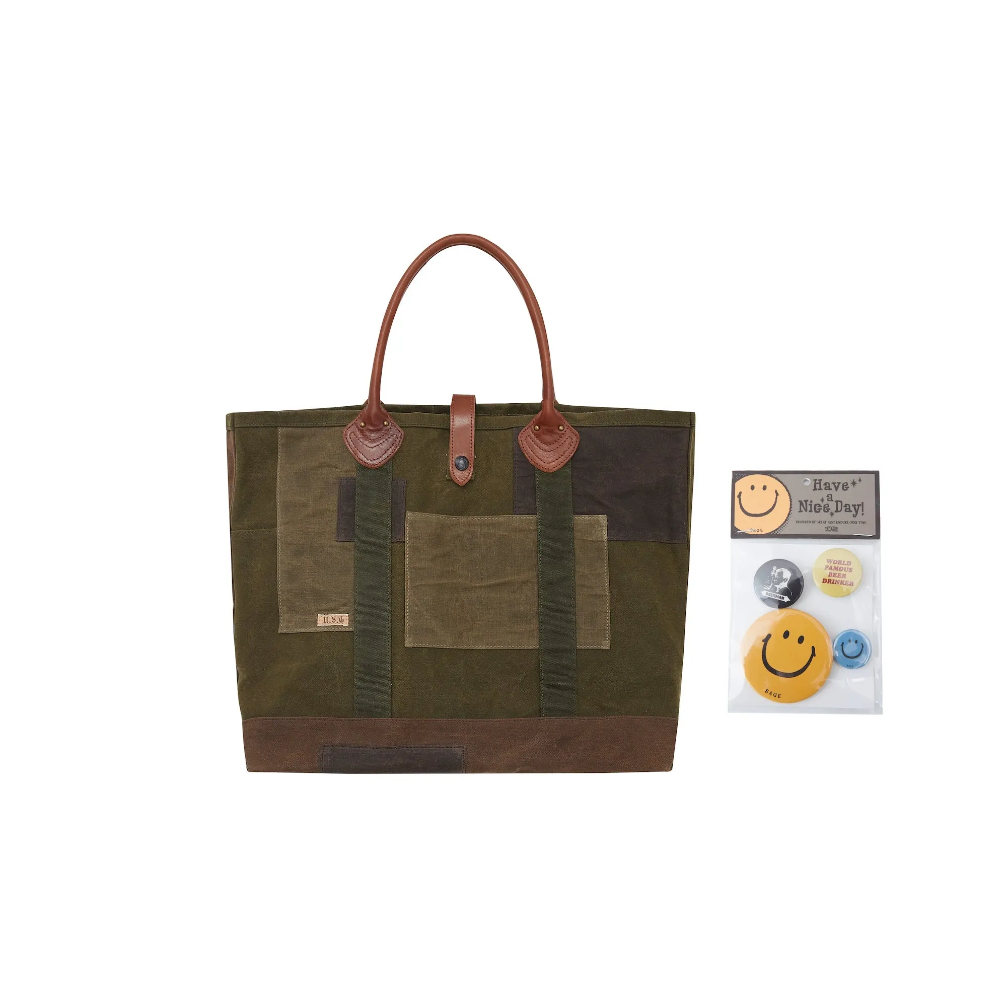 Waxed Patchwork Tote