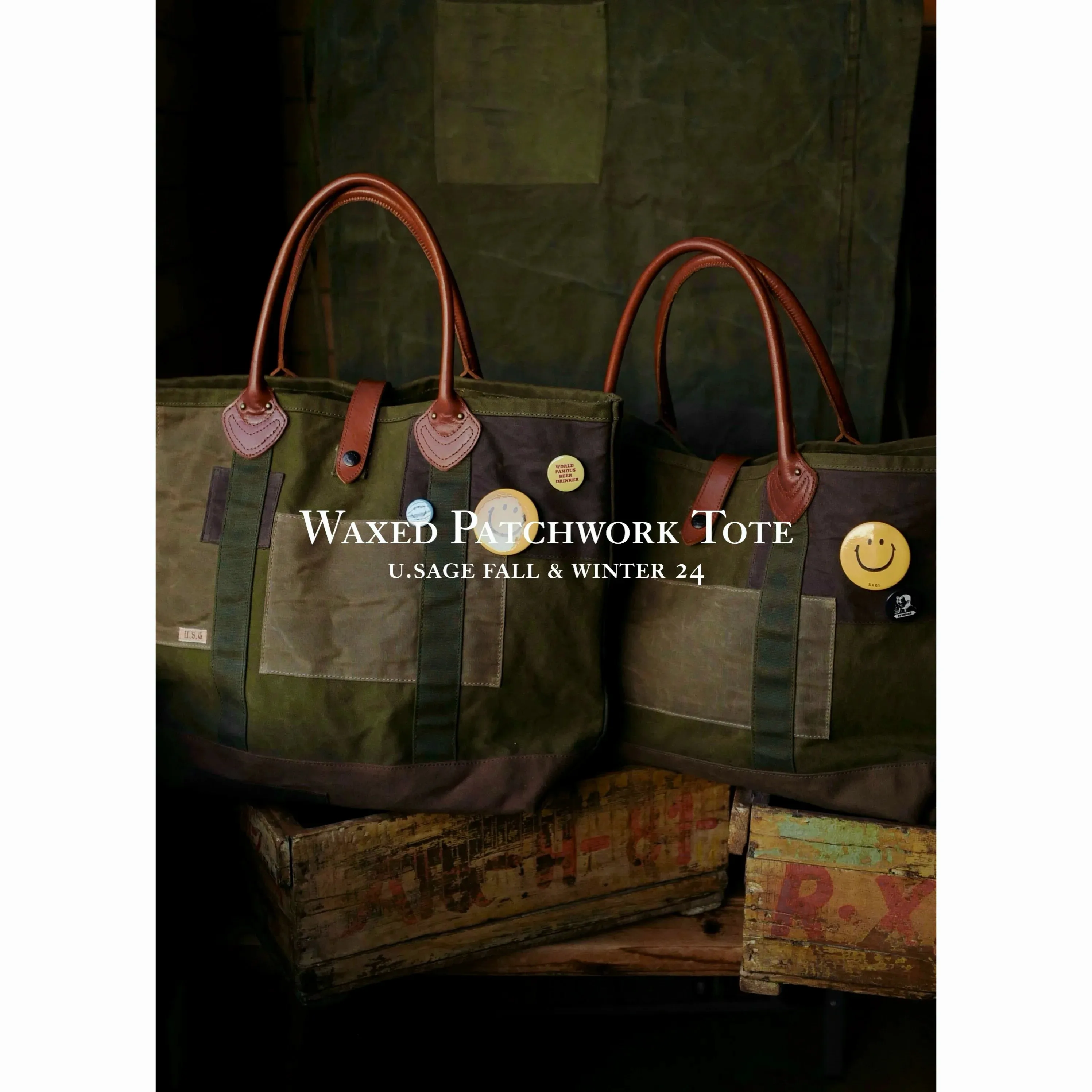 Waxed Patchwork Tote