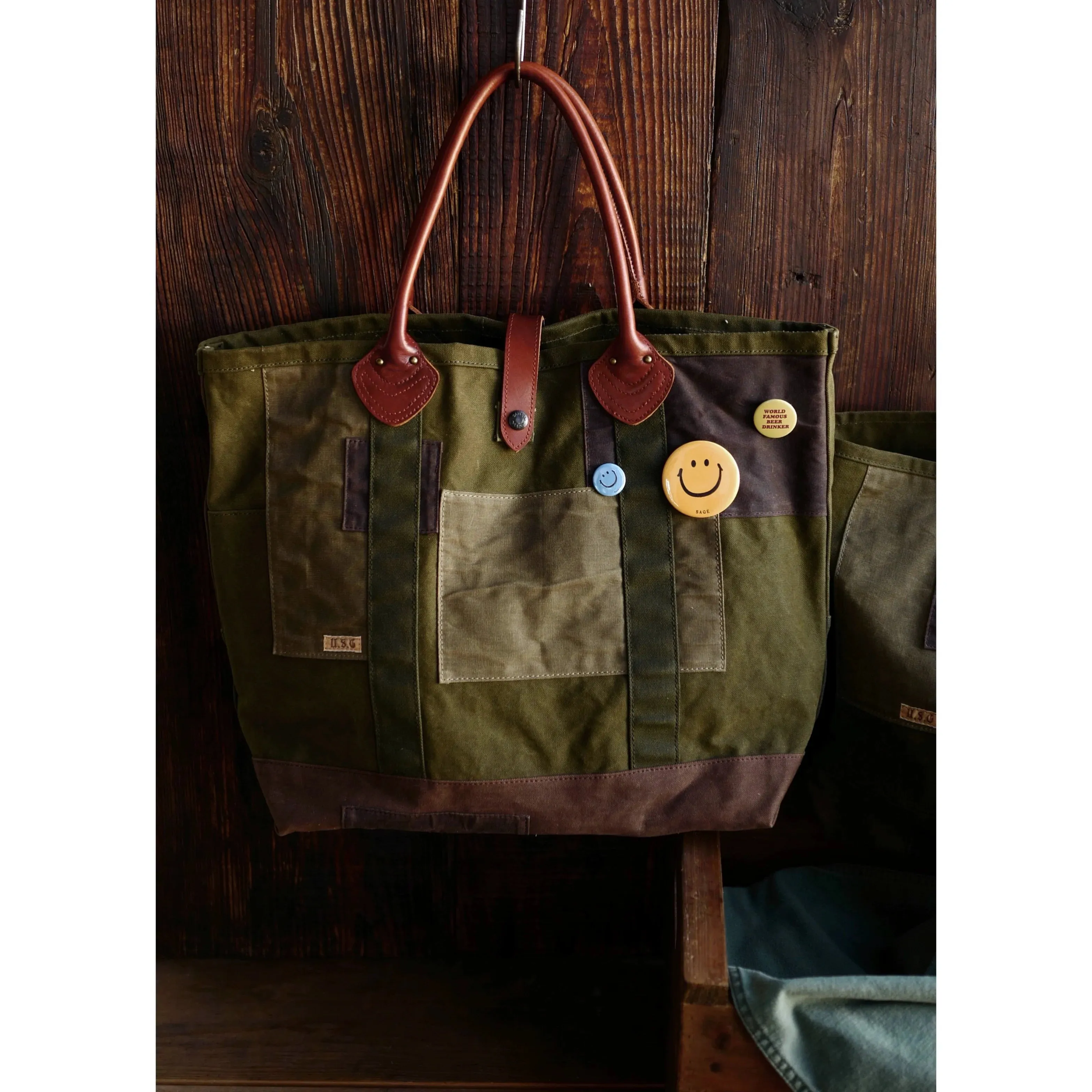 Waxed Patchwork Tote