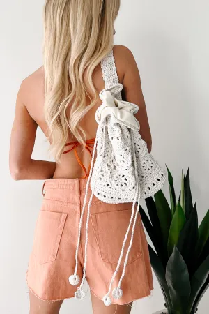 Whimsy & Wonder Crochet Knit Purse (Ivory)