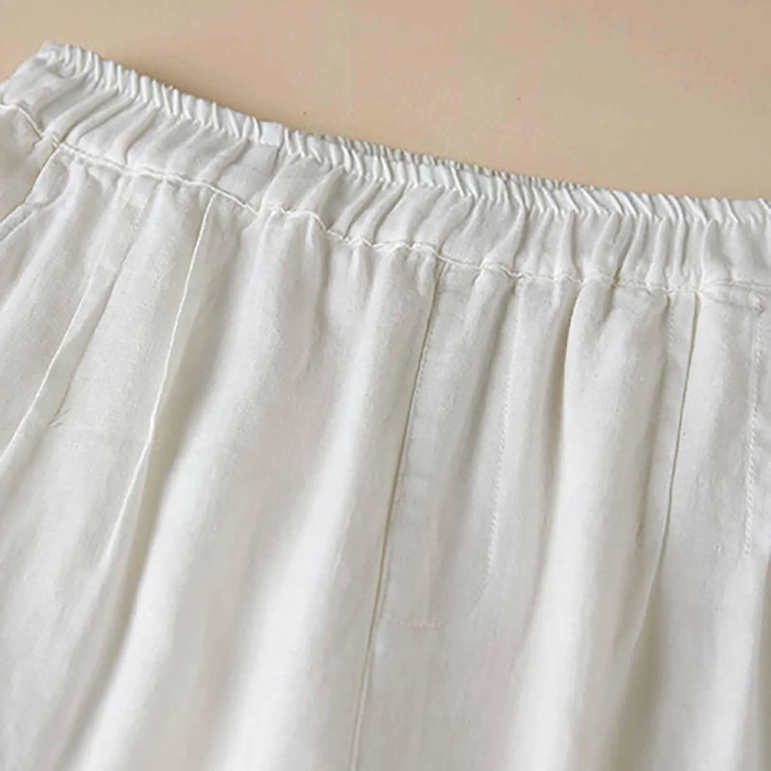 Wide Leg Pants for Women Baggy 2024 Cotton Linen Flowy Straight Pants Patchwork Plus Size Trendy Ankle Palazzo Pants