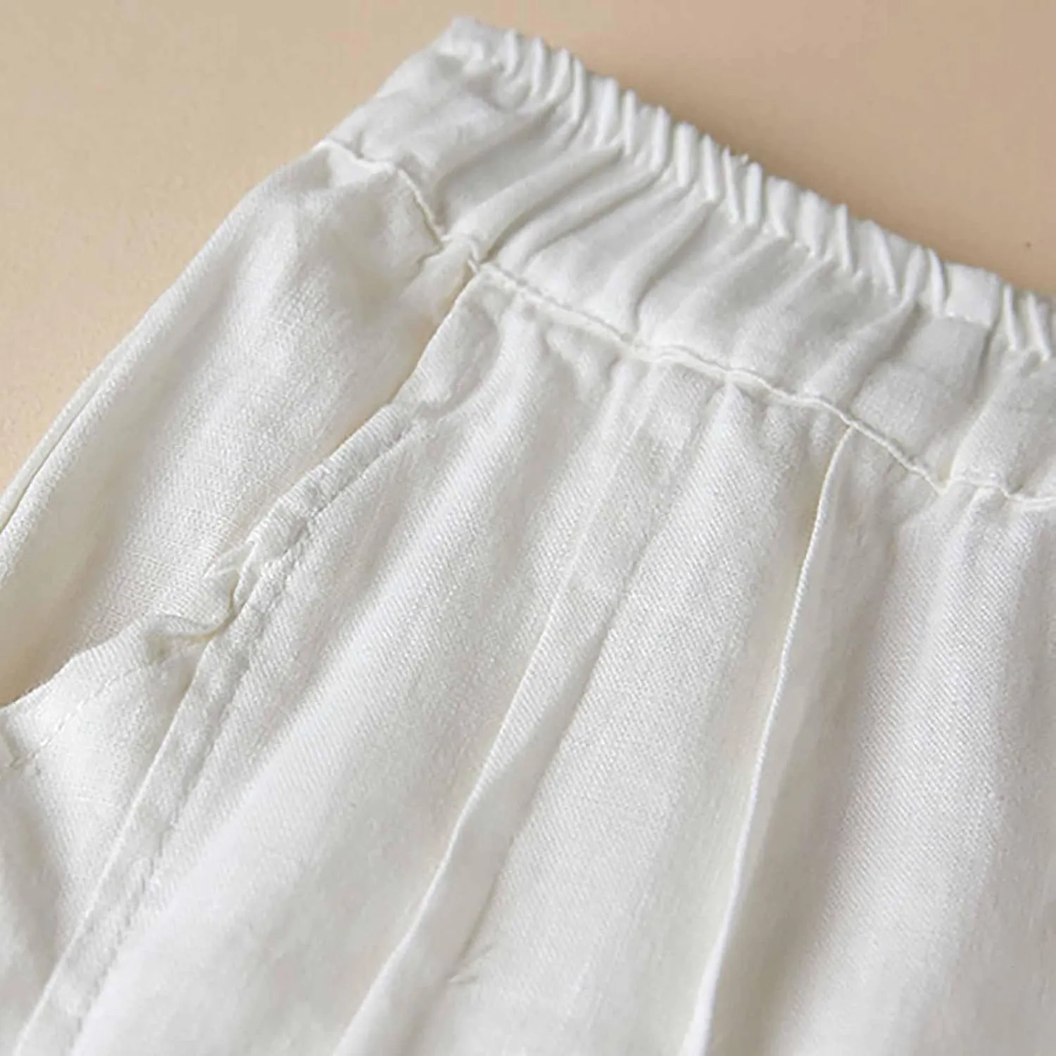 Wide Leg Pants for Women Baggy 2024 Cotton Linen Flowy Straight Pants Patchwork Plus Size Trendy Ankle Palazzo Pants
