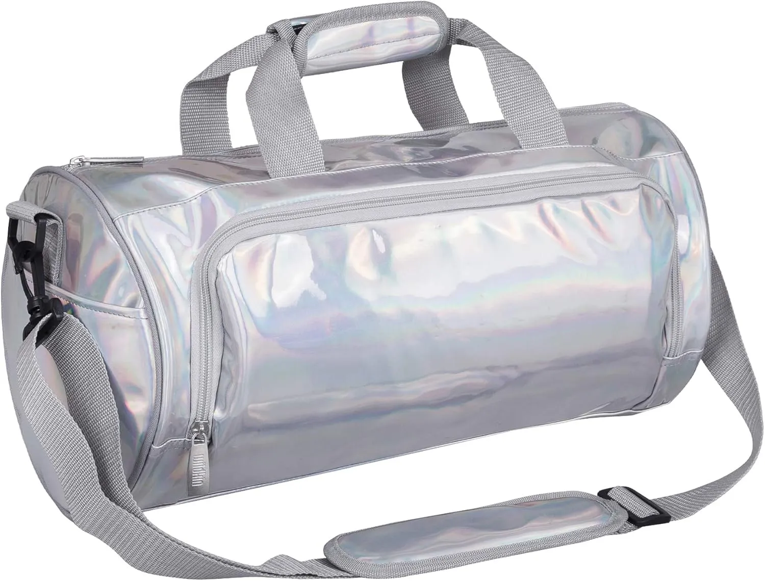 Wildkin Kids Dance Bag for Boys and Girls, Ideal Size for Ballet Class and Dance Recitals,100% Polyester Fabric Laminated Dance Duffel Bags Measures 17 x 8.5 x 8.5 Inches, BPA-free (Holographic)