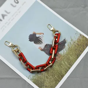 Women Acrylic Shoulder Bag Strap Acrylic Chain Color Chic Solid Color Messenger Handbags Belts (Color : 30CM) (60cm)