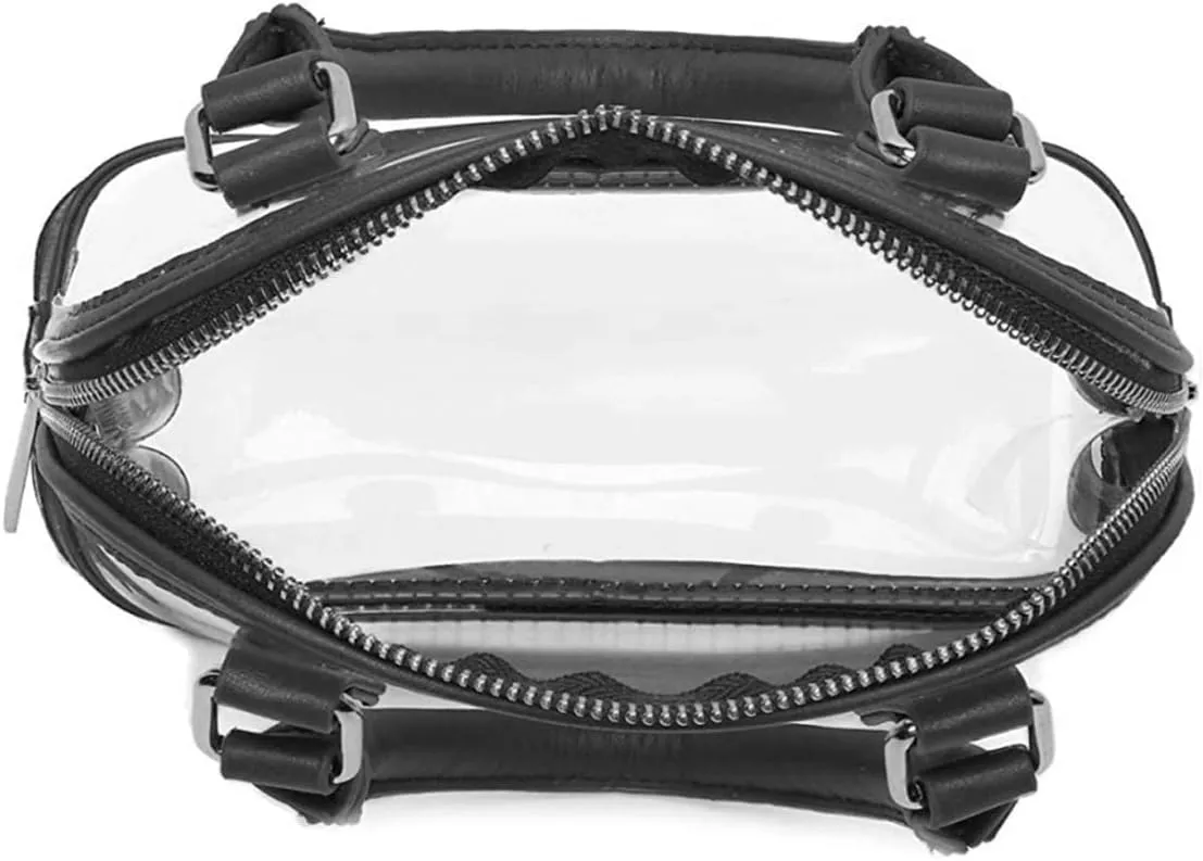 Women Clear Jelly Top Handle Shoulder Crossbody Bag PVC Handbag Purse Totes Satchel