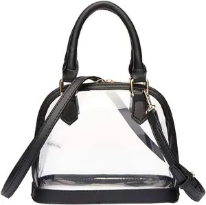 Women Clear Jelly Top Handle Shoulder Crossbody Bag PVC Handbag Purse Totes Satchel