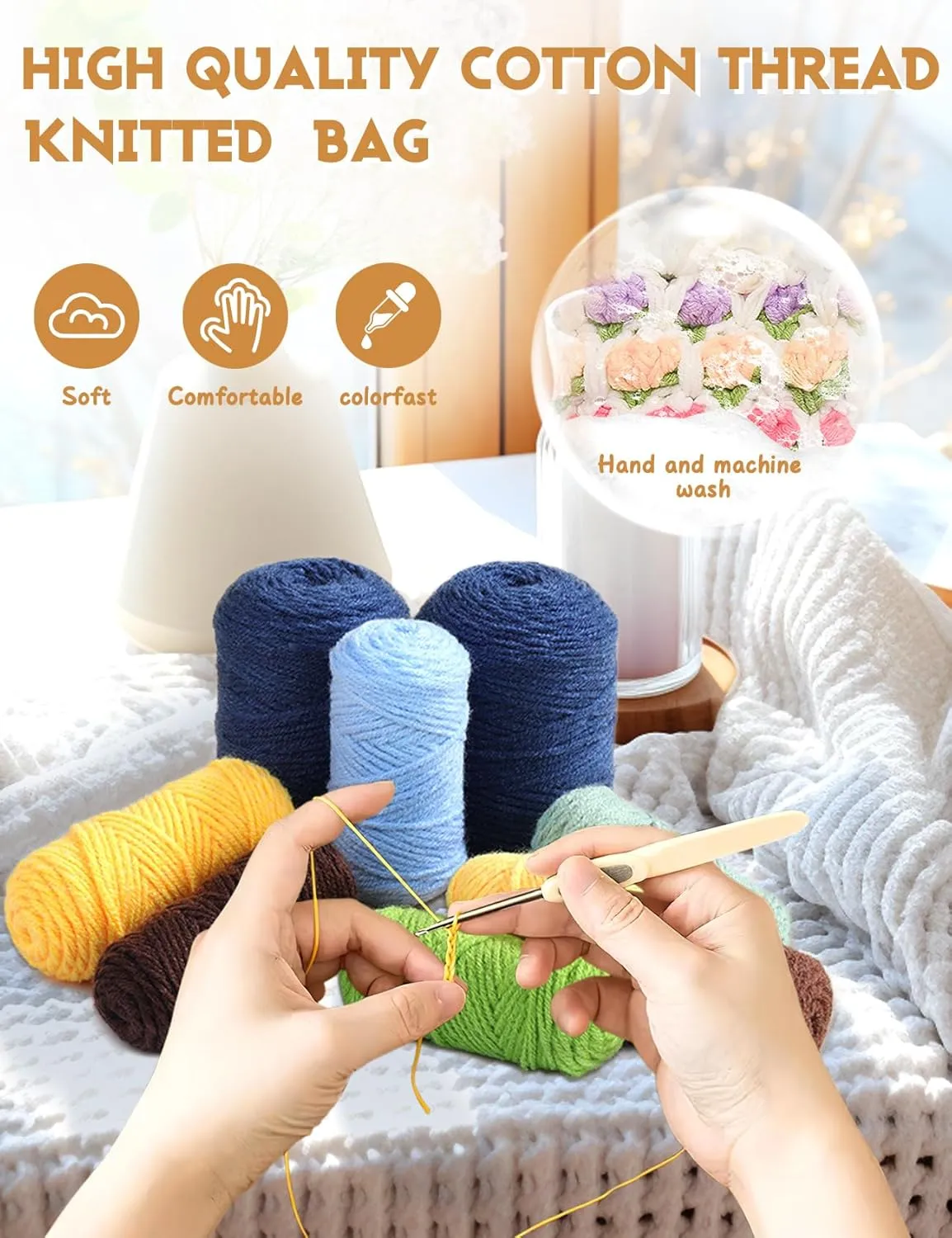 Women Crochet HandBag Small Handmade Woven Crossbody Bag Cute Shoulder Bag Knitted Tote Bag Fairy Bag Gifts for Women