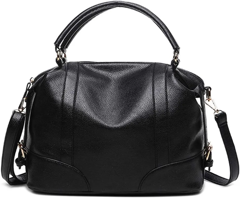 Women Fashion Handbag Hobo Purse PU Leather Shoulder Crossbody Satchel Pillow Bag for Work Shopping Travel