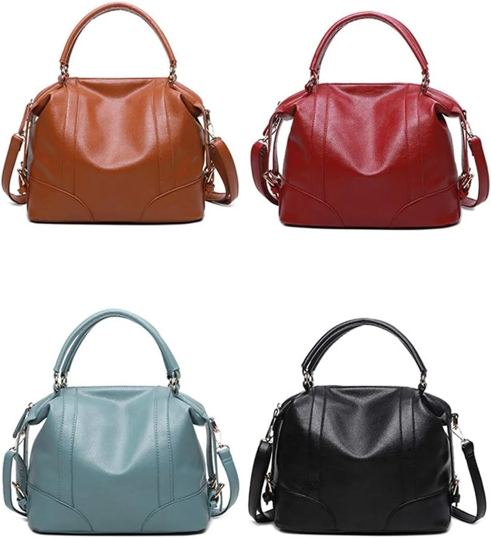 Women Fashion Handbag Hobo Purse PU Leather Shoulder Crossbody Satchel Pillow Bag for Work Shopping Travel