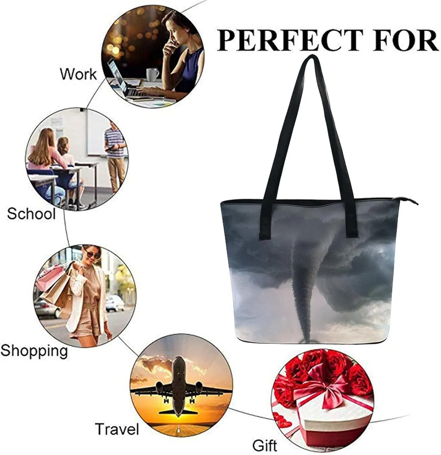Women Fashion Large Tote Shoulder Handbag Travel Shoulder Bag