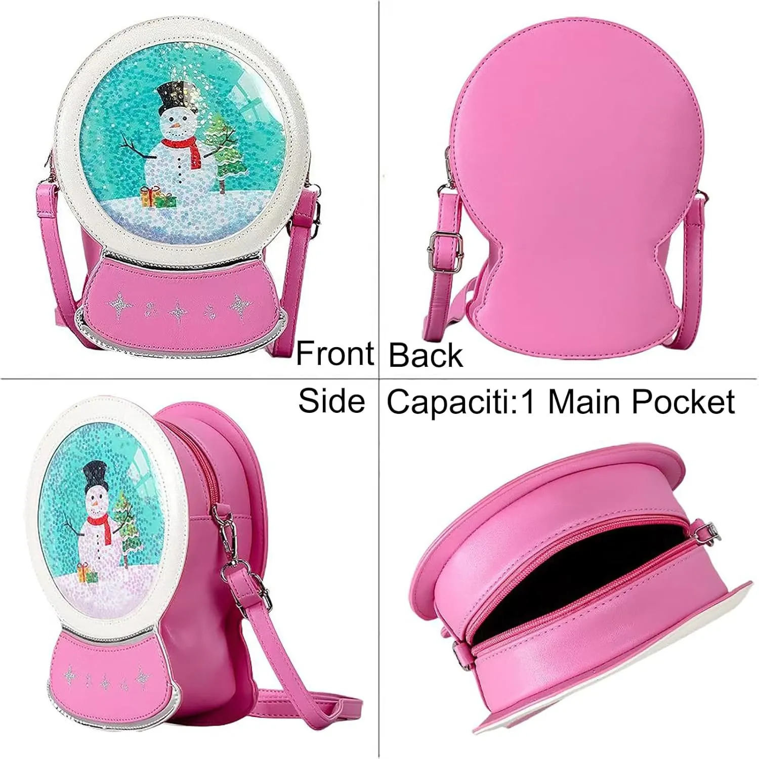 Women Fun House Shaped Crossbody Shoulder Bag Handbag PVC Unique Novelty House Purse
