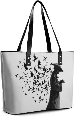 Women Tote Bags Handbags PU Leather Shoulder Casual Handbags