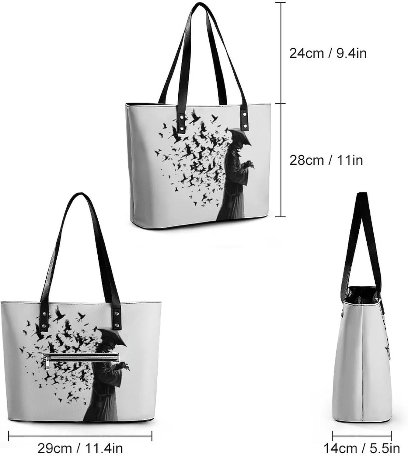 Women Tote Bags Handbags PU Leather Shoulder Casual Handbags