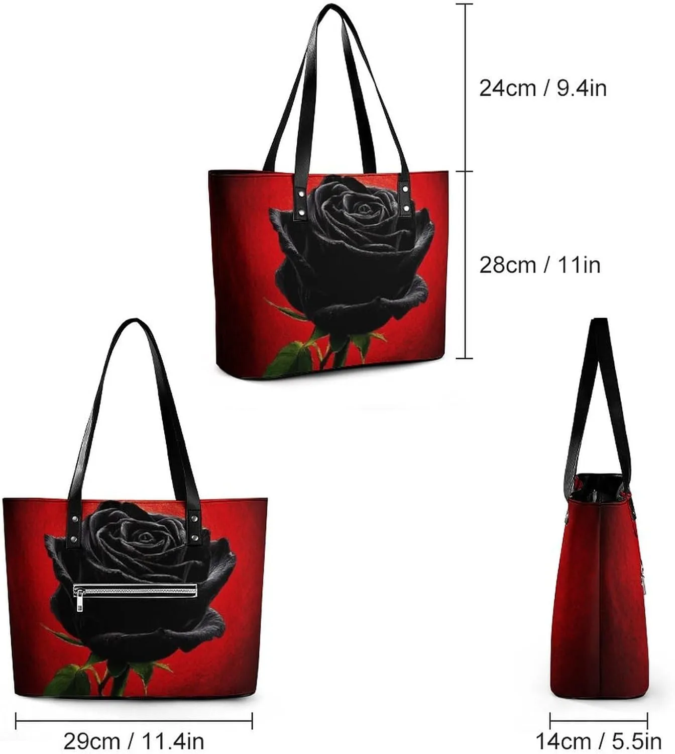 Women Tote Bags Handbags PU Leather Shoulder Casual Handbags