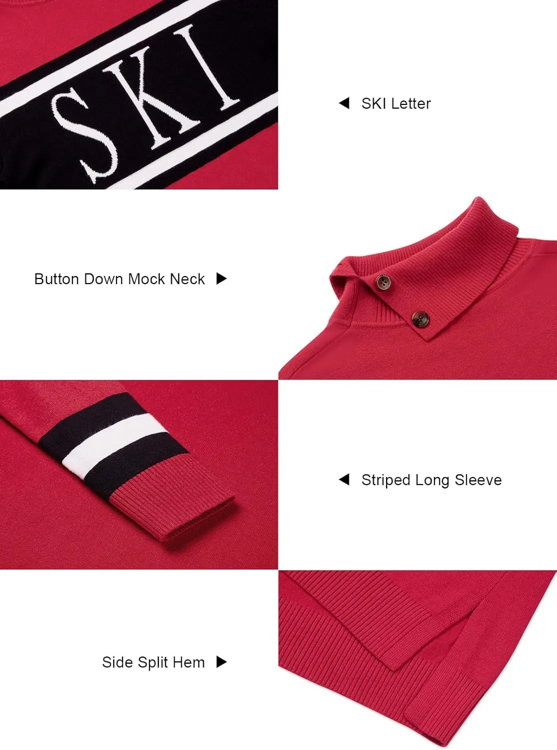 Women's 2025 Spring Turtleneck Sweater Colorblock Pullover Tight Knit Ski Sweaters Thermal Shirts Winter Tops