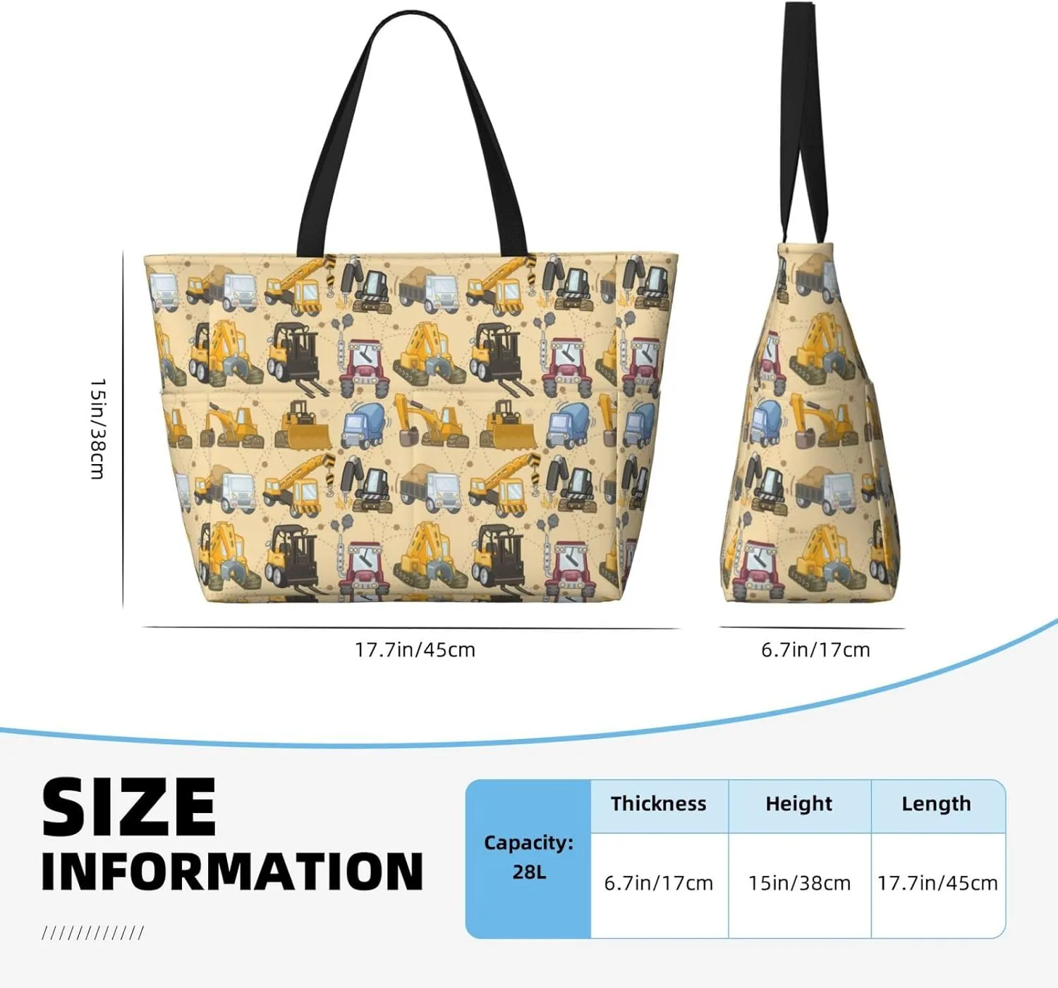 Women's Beach Tote Bag Large Waterproof Travel Bags with Pockets Sandproof Handbag for Camping Gym Pool