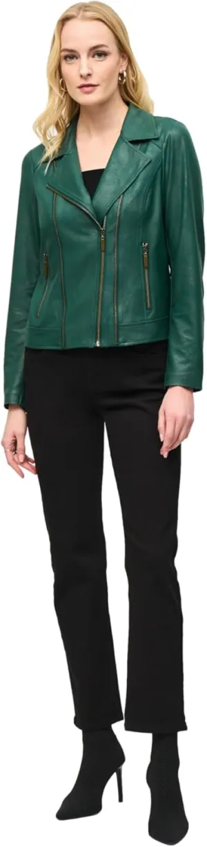 Women's Foiled Knit Moto Jacket