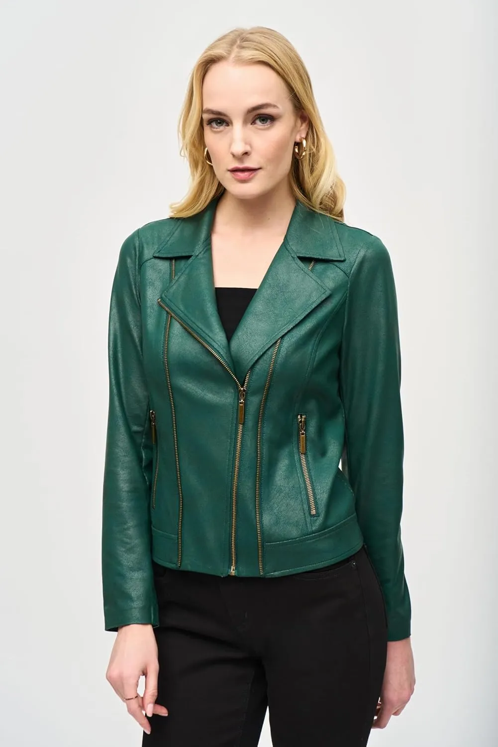 Women's Foiled Knit Moto Jacket