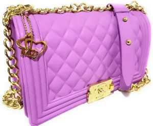 Women's Jelly/PVC Handbag - Medium, Crossbody Shoulder Purse for Everyday Use