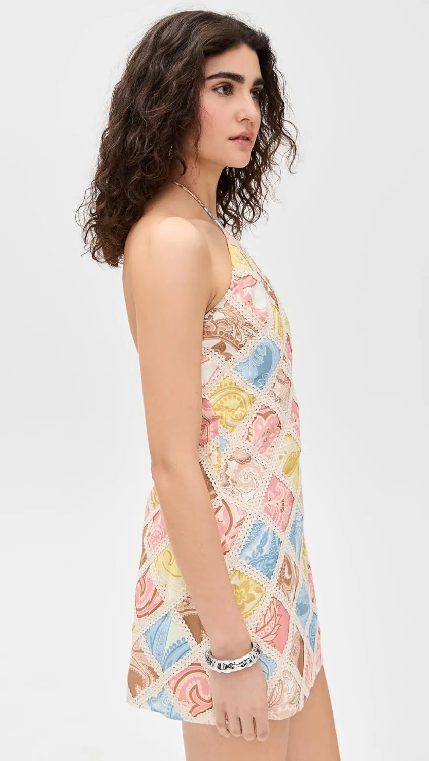 Women's Lace Insert Mini Dress