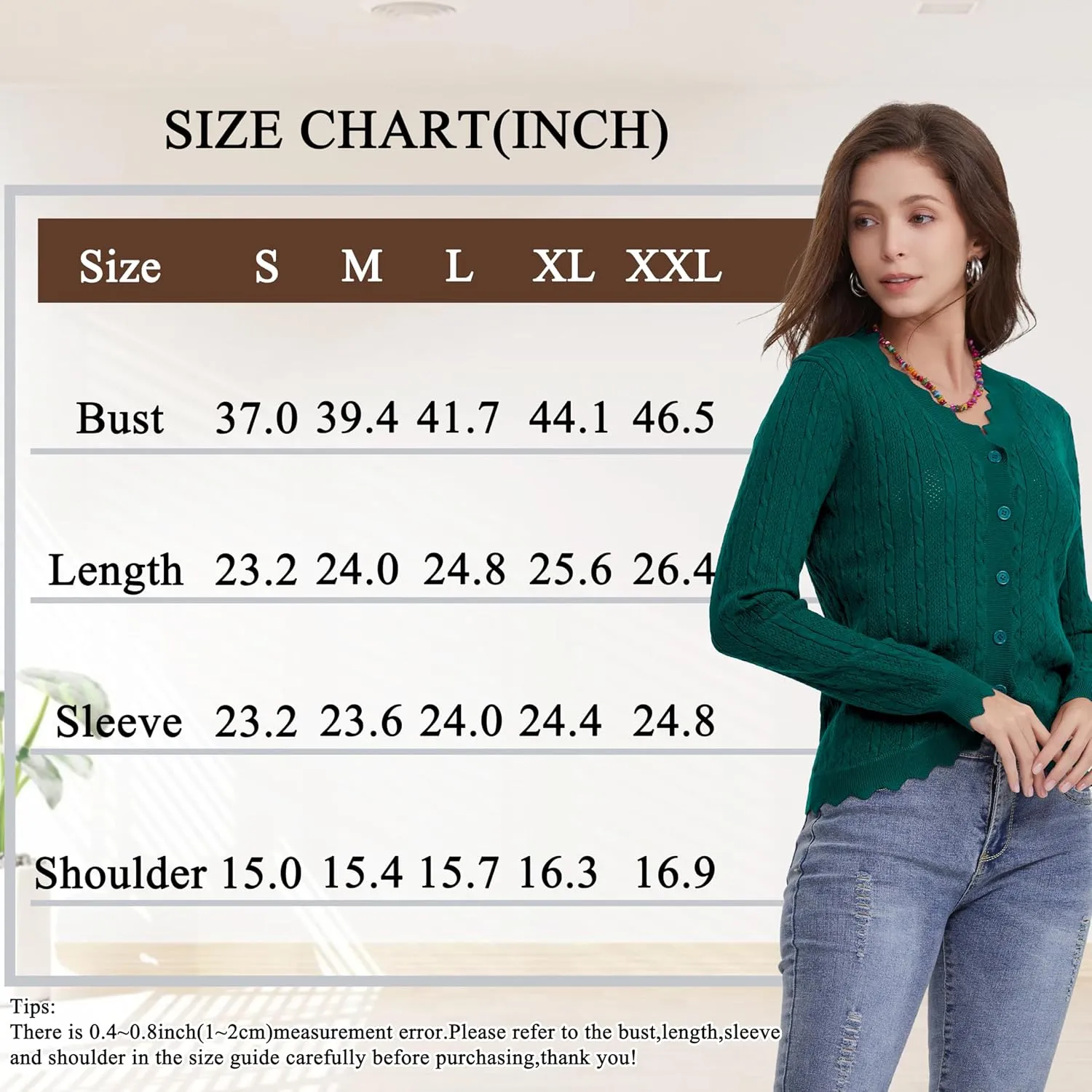 Women's Lace V Neck Hollow-Out Crochet Button Down Knit Slim Cropped Cardigan