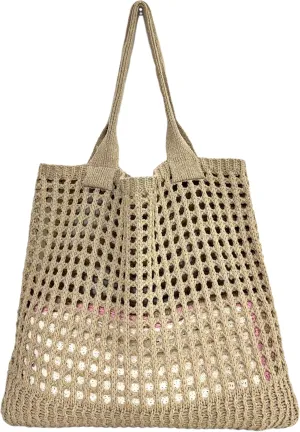 Women's large beach handbags Cute tote bags Large knit bag Aesthetic beach crochet bag for Travel