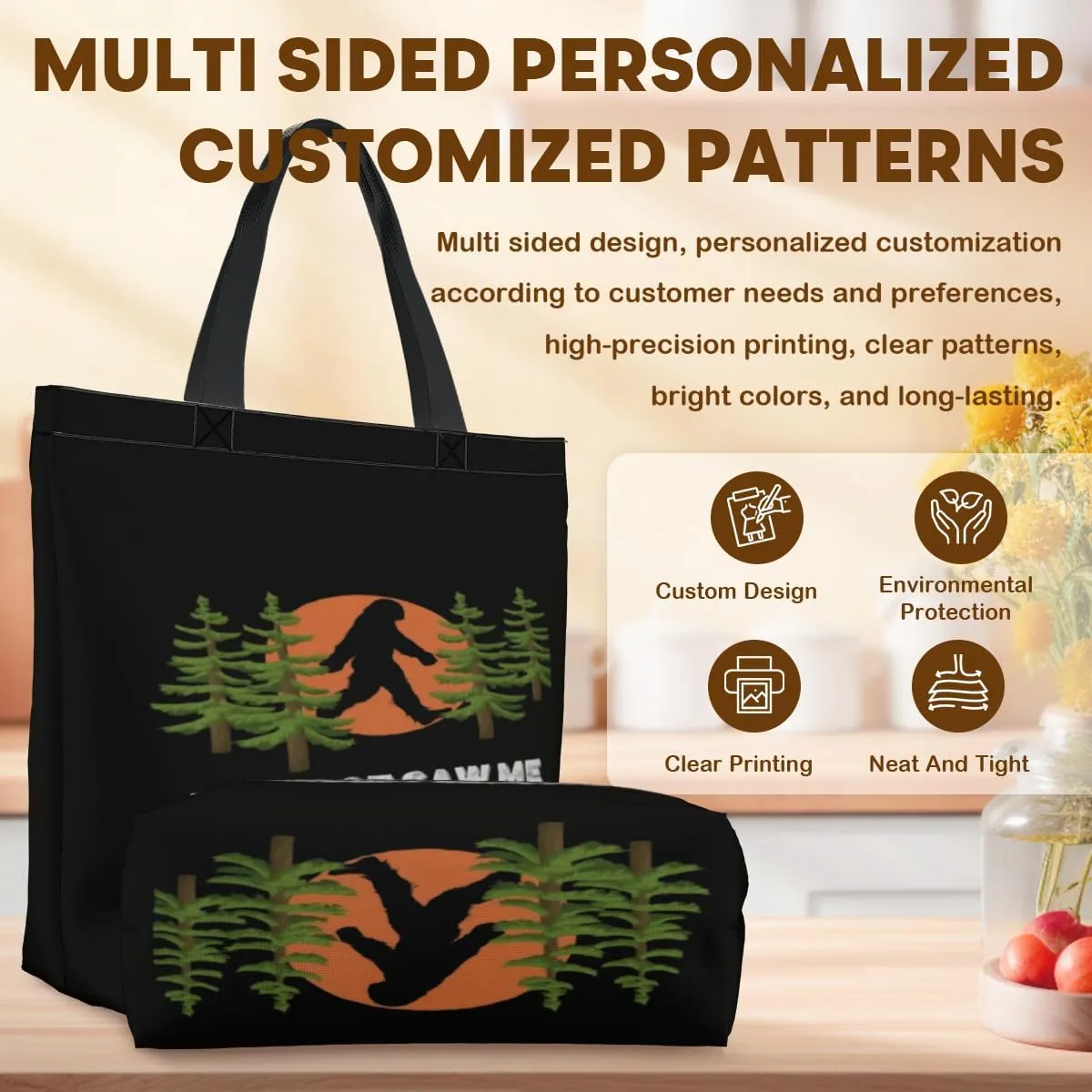 Women's Men Large Kitchen Reusable Grocery Bags Shoulder Bags With Zipper Beach Shopping Bag for Outdoors