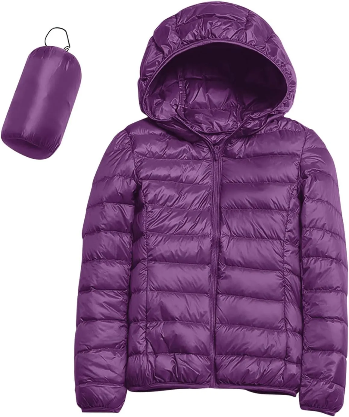 Womens Puffer Jackets Lightweight Packable Down Jacket Zip Up Quilted Fall Winter Coats Warm Outerwear with Pockets