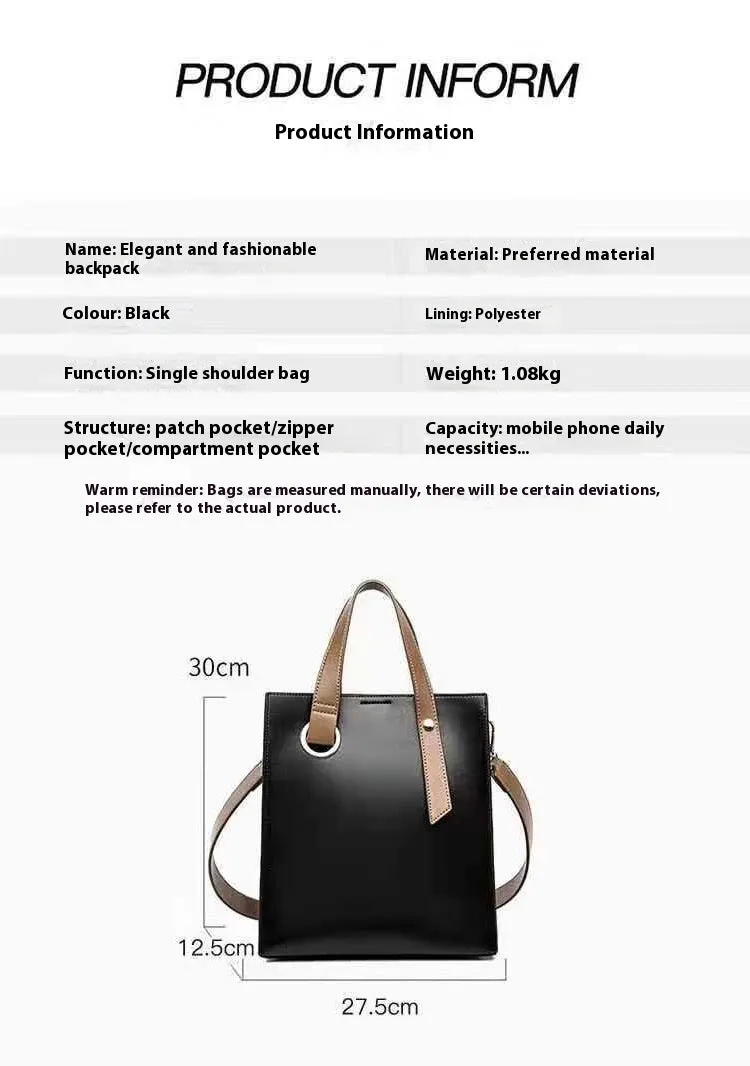 Women’s Shoulder Bag - Wide Strap Casual PVC