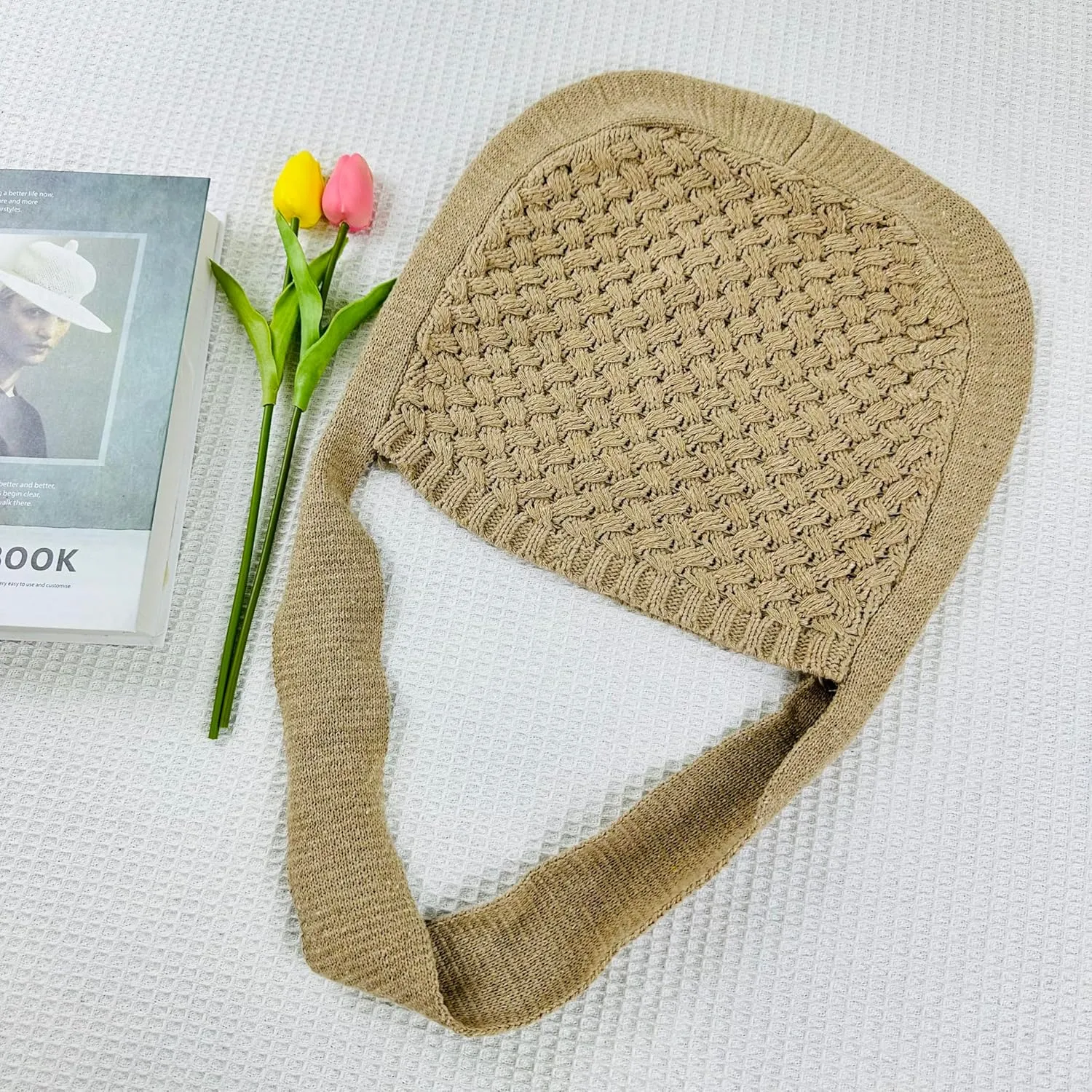 Women's Shoulder Handbags Cute tote bags Aesthetic Crocheted bags Large knit bag Shopping bag for Travel