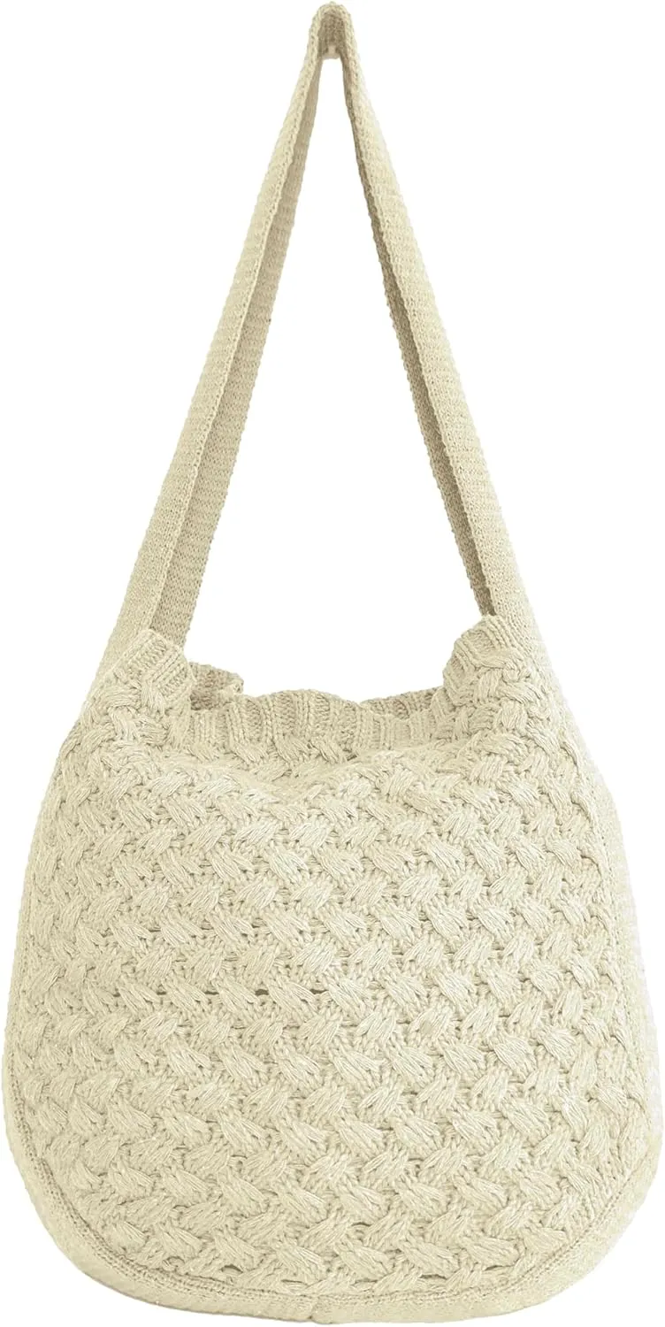 Women's Shoulder Handbags Cute tote bags Aesthetic Crocheted bags Large knit bag Shopping bag for Travel