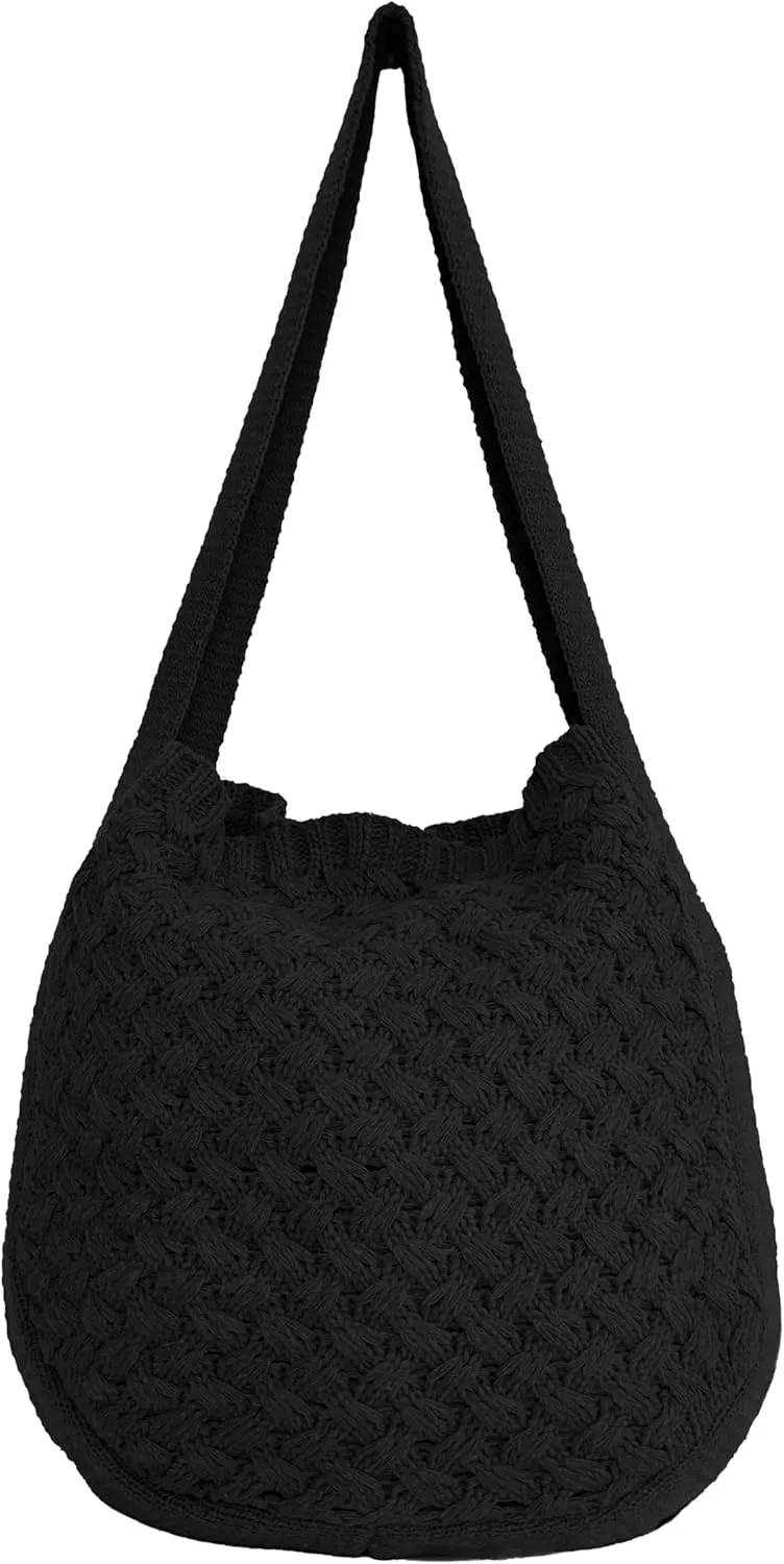 Women's Shoulder Handbags Cute tote bags Aesthetic Crocheted bags Large knit bag Shopping bag for Travel
